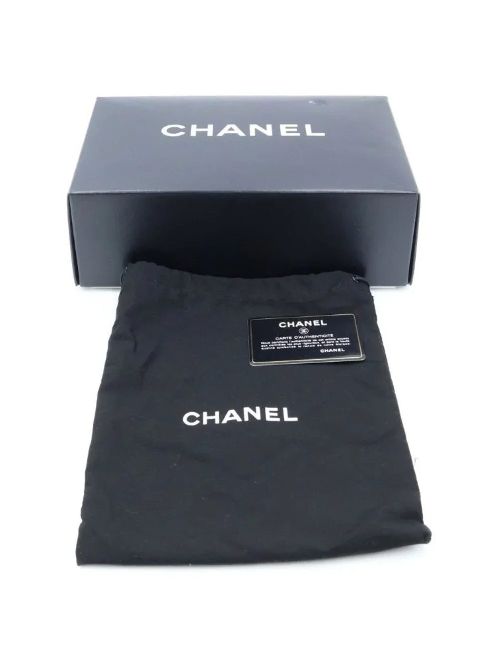 Chanel Half Moon Chain Mini Shoulder Bag Navy Caviar Leather Silver